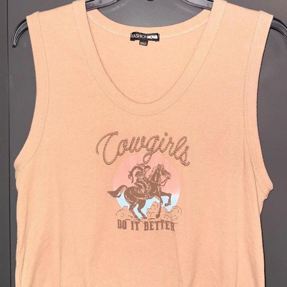 Fashion Nova Women's Tan and Orange Vest